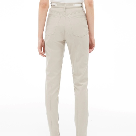 Helmut Lang Femme Hi Rider Straight Jeans Natural Tan High Rise - Picture 10 of 13